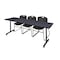 Kobe Rectangle Training Table, 84" W, 29" H, Laminate Top, Gray MKTRCT8424GY44BK - alternate 1